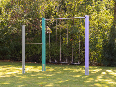 Schaukelgestell, Einzel-, Doppel,- und Dreierschaukel mit Turnreck, 270 Grad