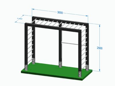 Klettergerüst mit Einzelturnreck- Fichte/Tanne