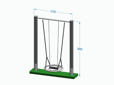 Einzelschaukel als Wechselschaukel- Leimbinder Fichte/Tanne Wunschfarbe