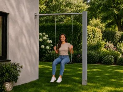 Einzelschaukel Gartenpfad