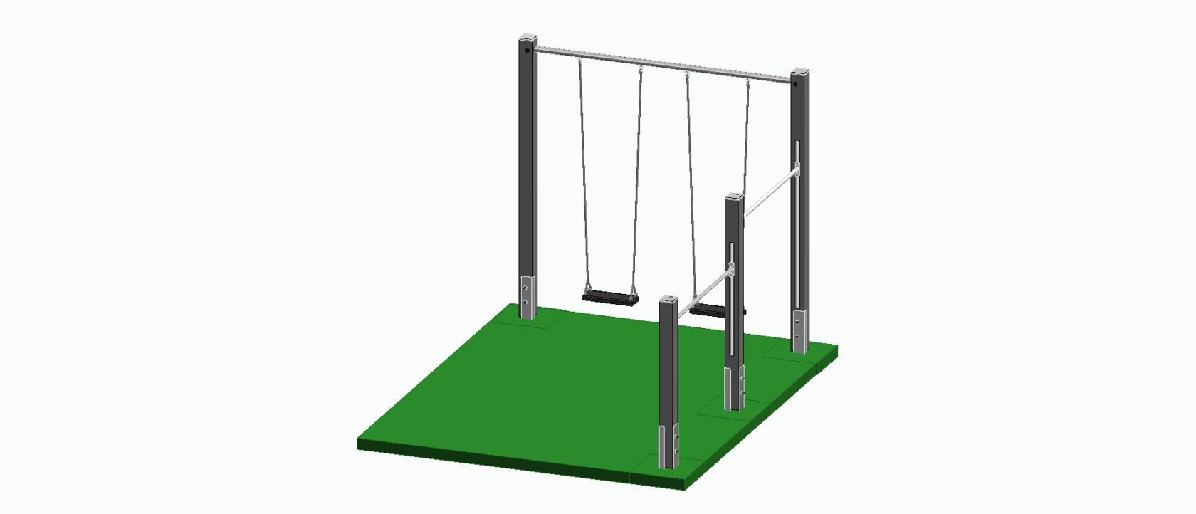 Doppelturnreck Wiesenwinkel mit Zweifachschaukel