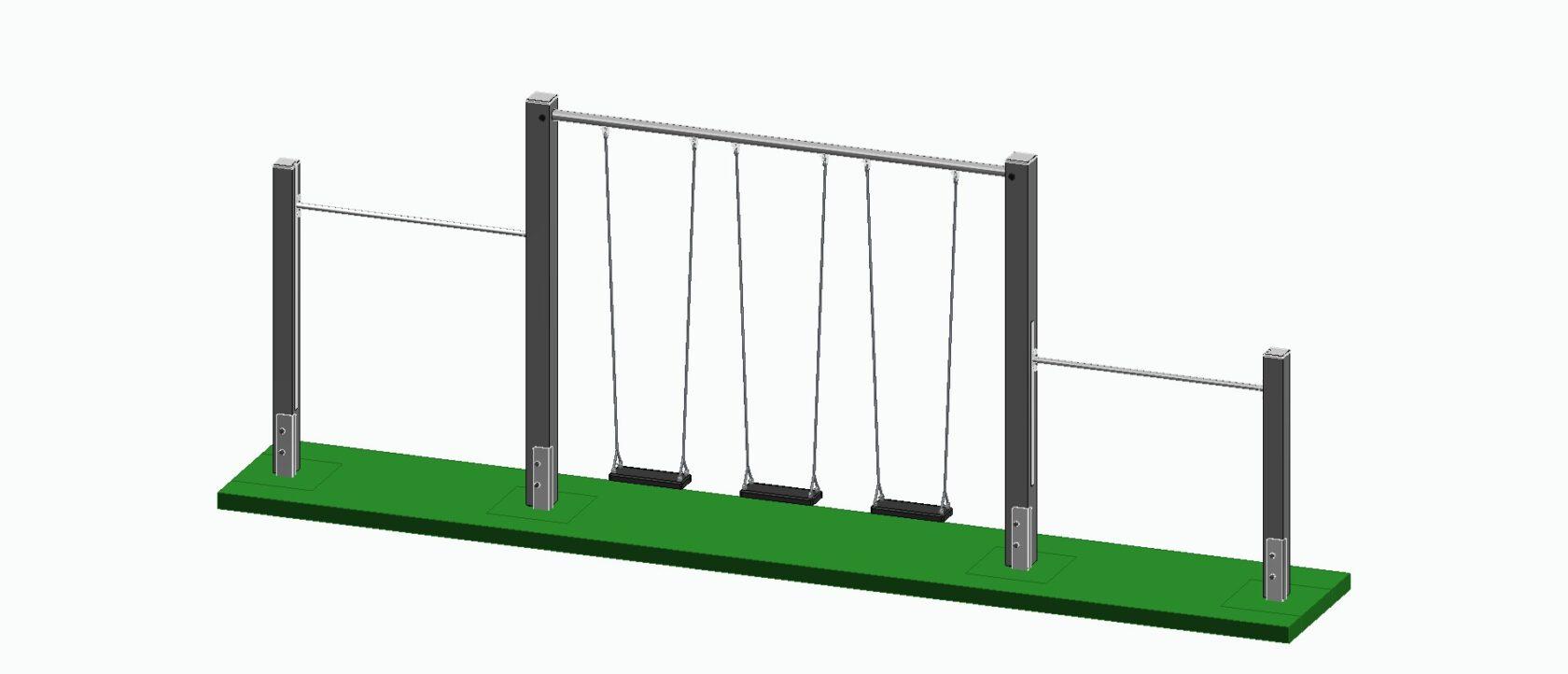 Doppelturnreck Feldwinkel mit Dreifachschaukel